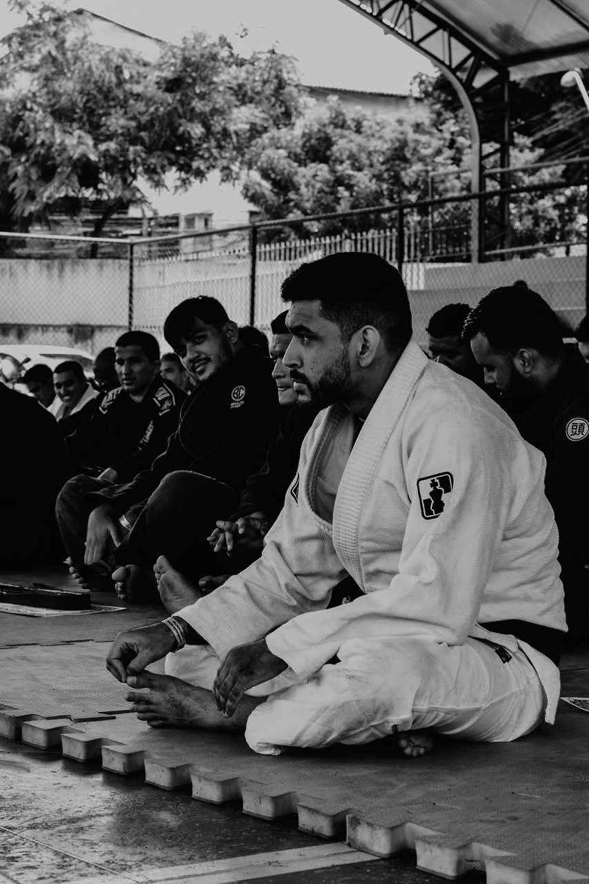 Atleta concentrado antes da luta